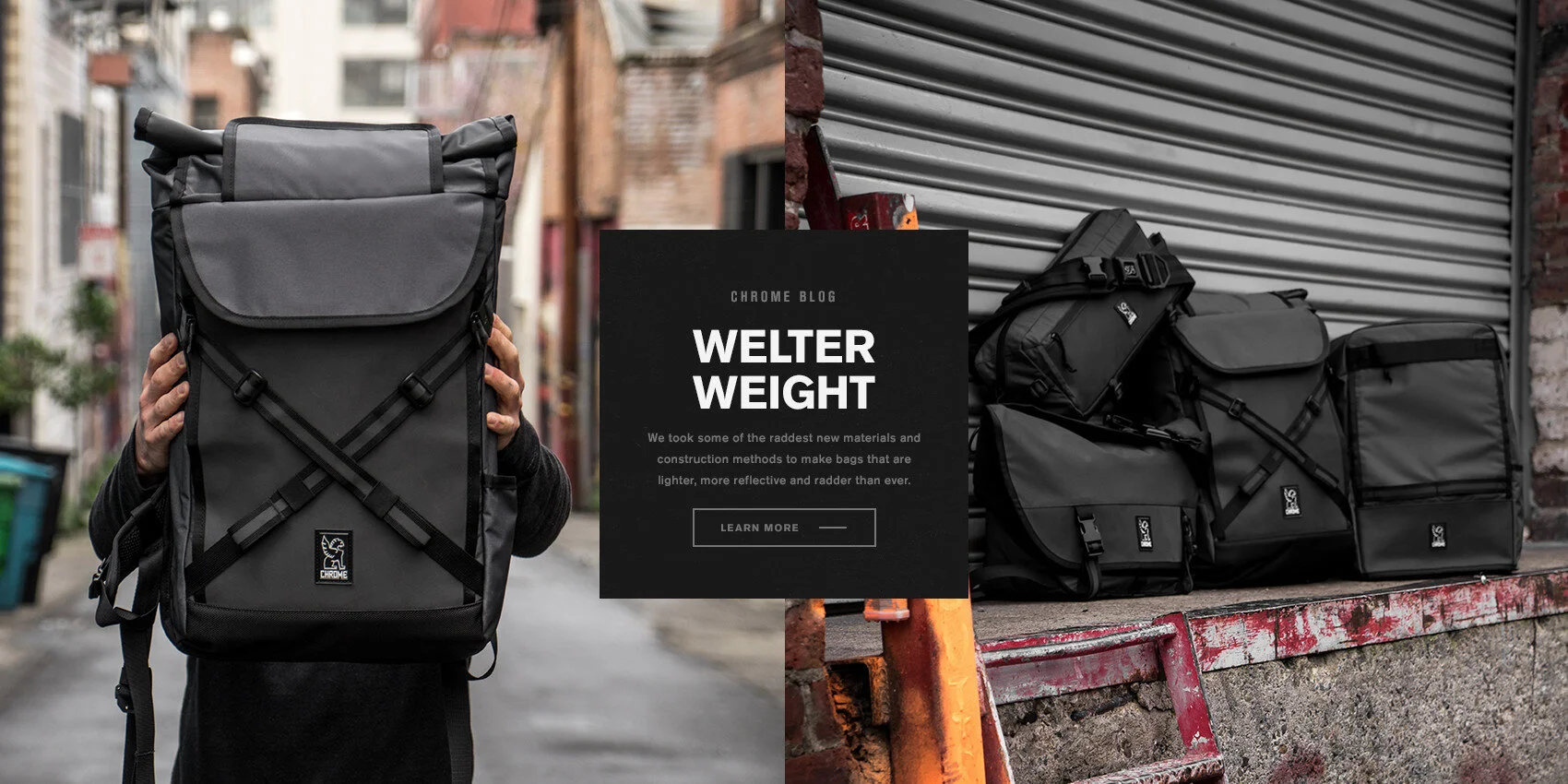 Chrome Industries homepage and blog
