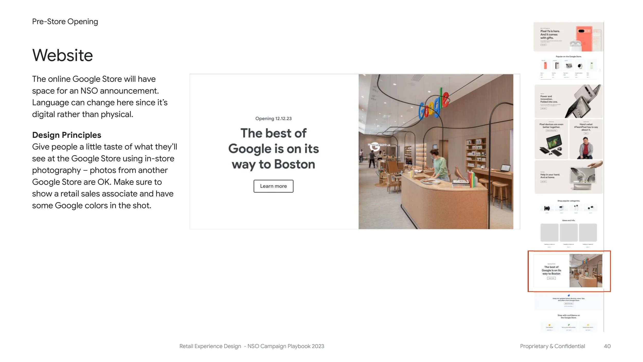 Google New Store Playbook spread 0040
