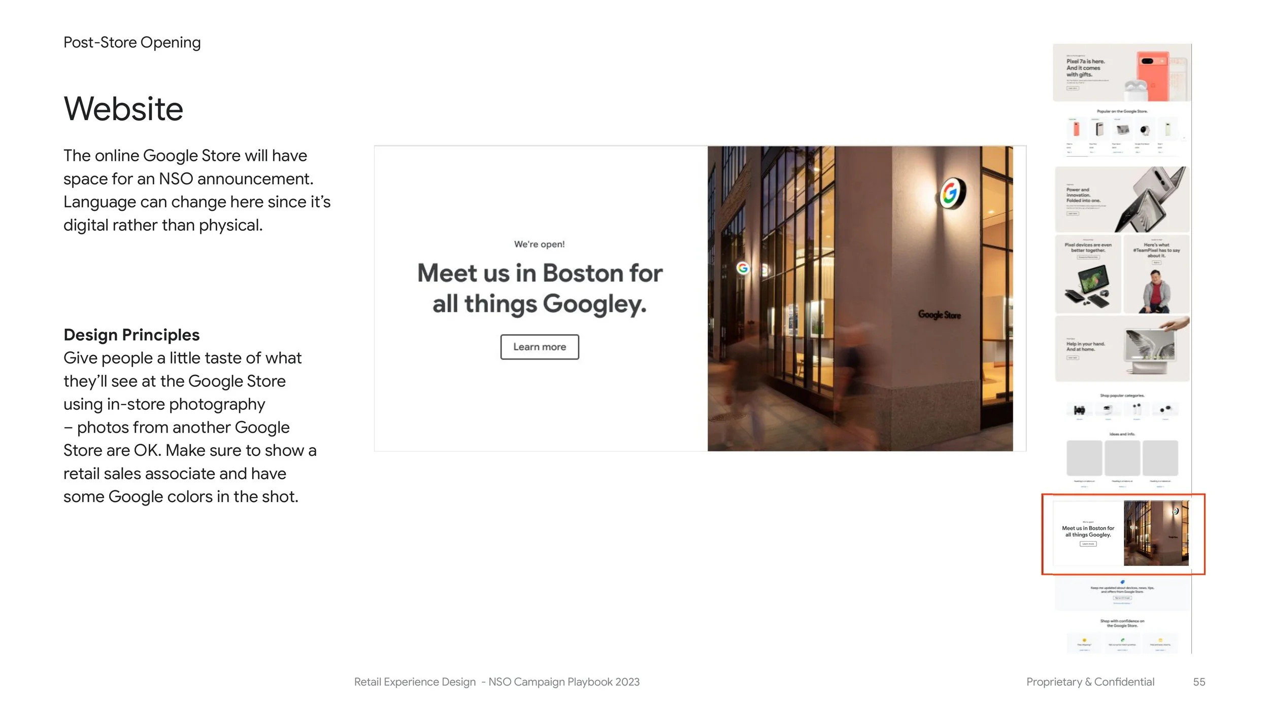 Google New Store Playbook spread 0055